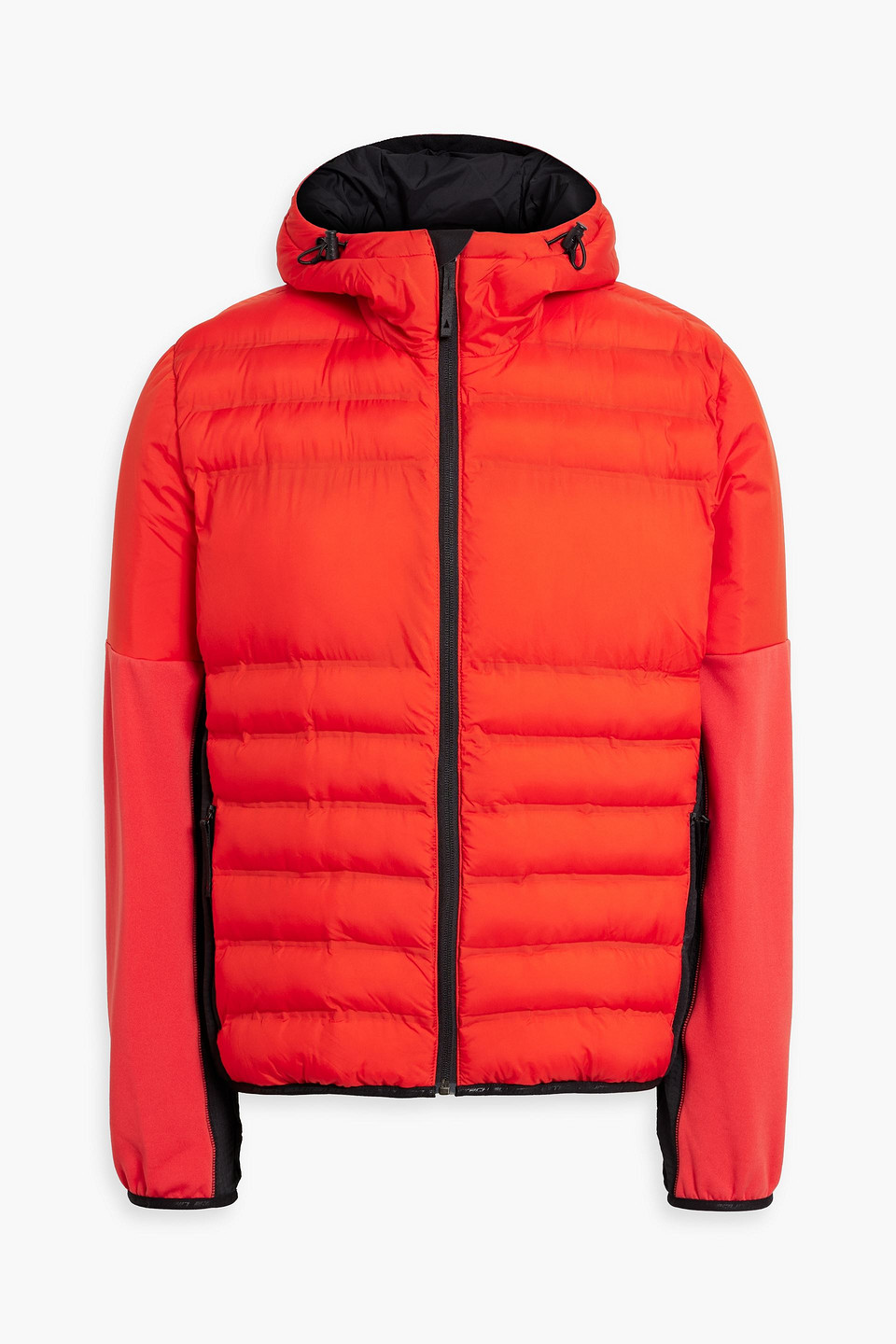 Aztech Mountain Quilted Shell Hooded Ski Jacket In Tomato Red