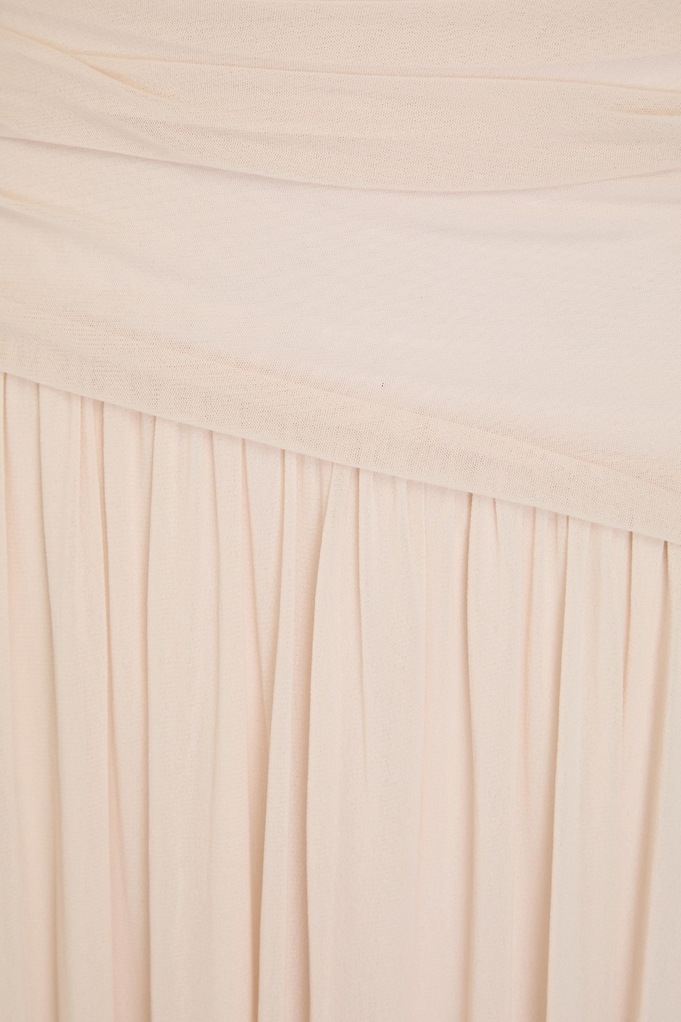 Philosophy Di Lorenzo Serafini Gathered Mesh Midi Skirt In Neutral