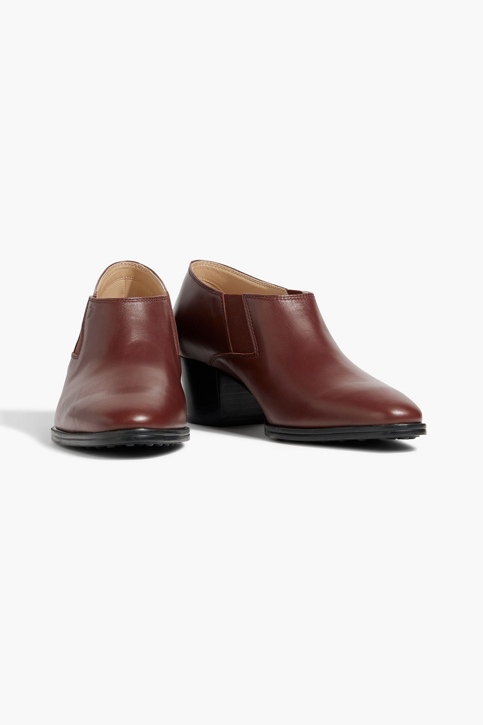 Tod's Leather Ankle Boots In Brown