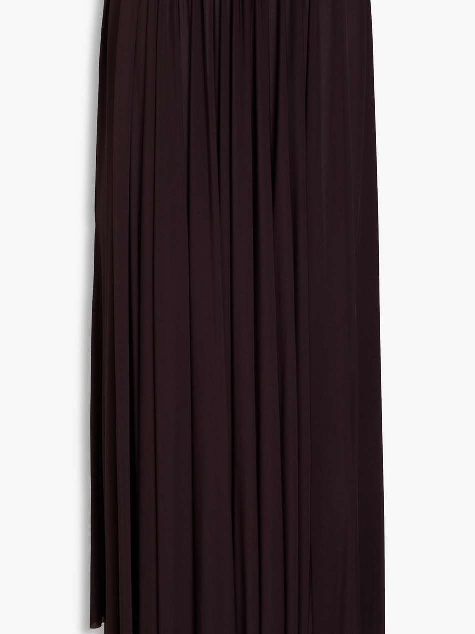 gathered jersey midi skirt