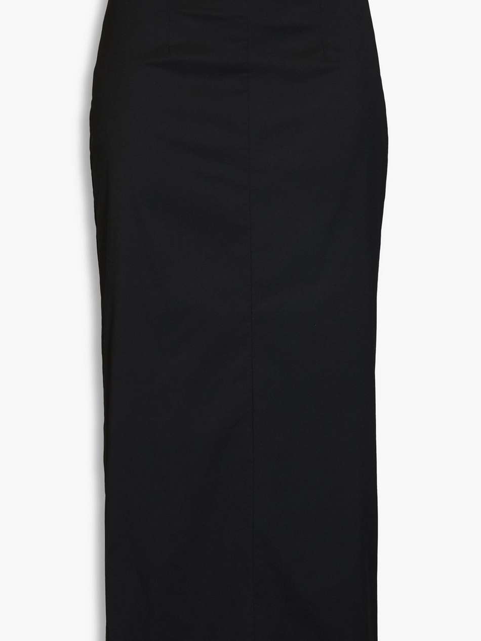 crepe midi skirt