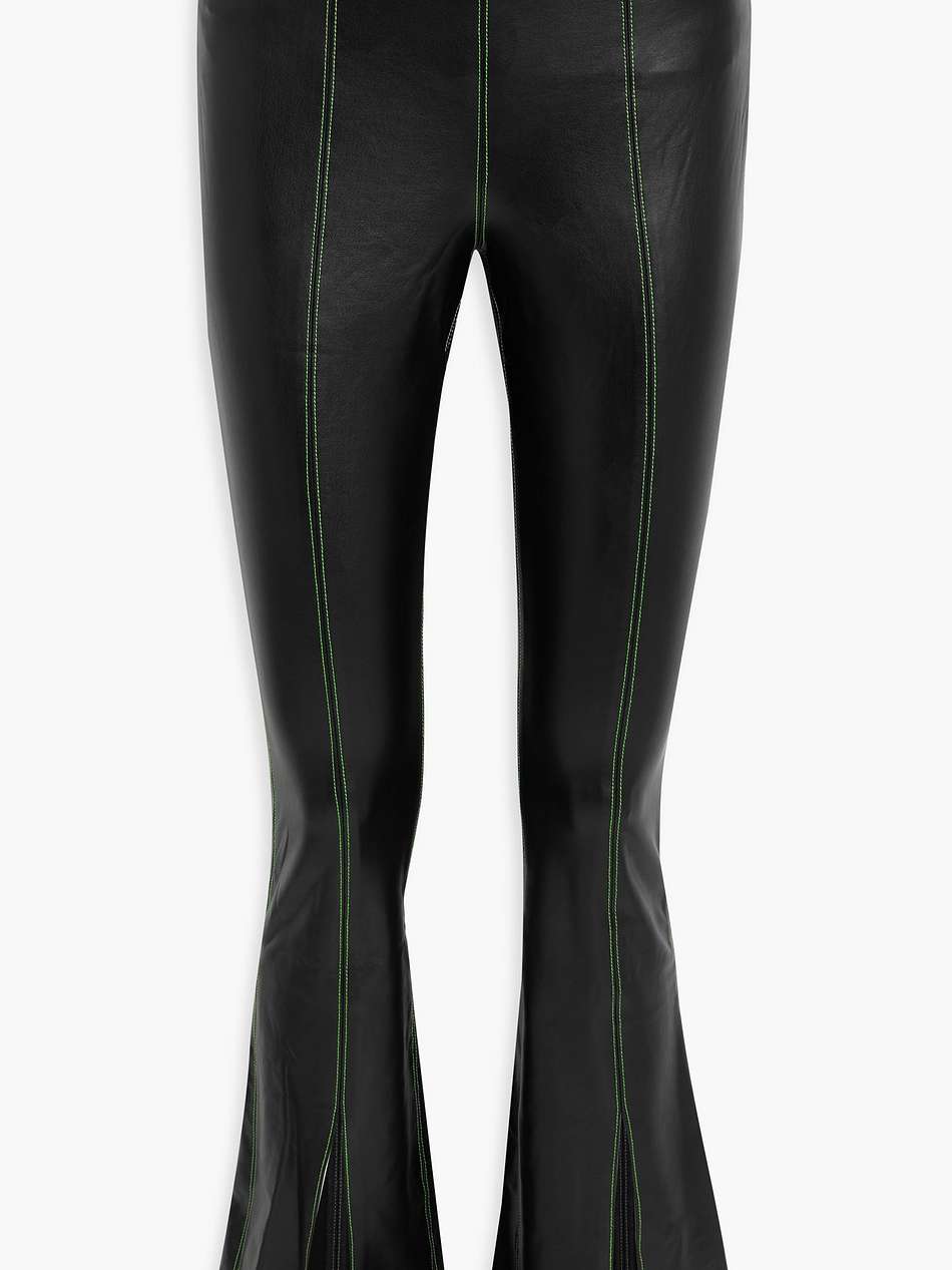 iver faux leather flared pants