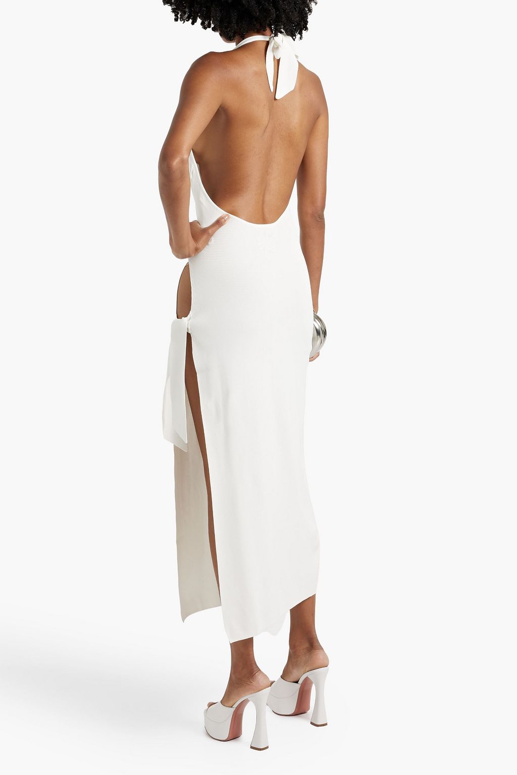 SIMON MILLER Junjo stretch-knit halterneck midi dress