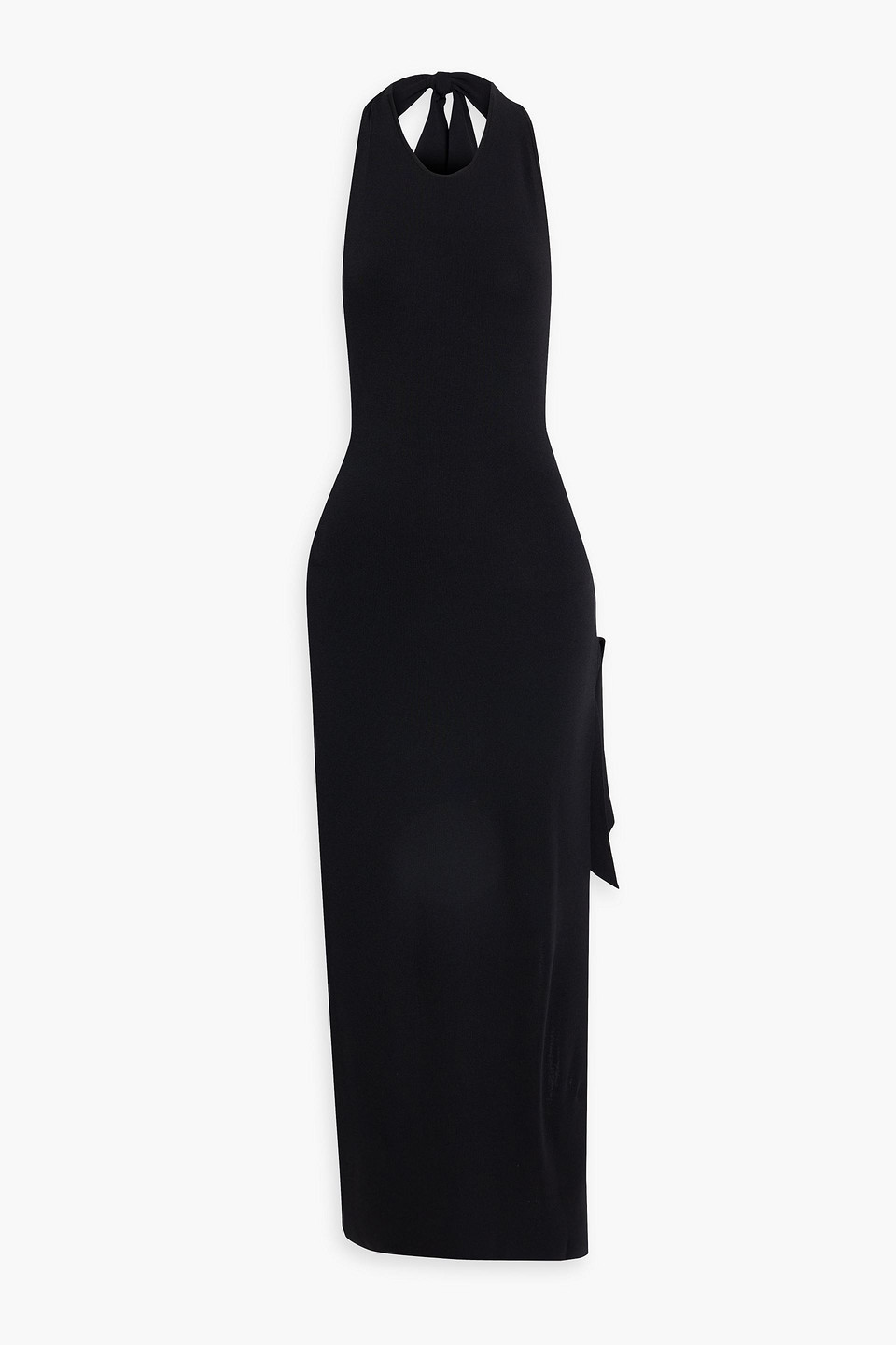 Simon Miller Junjo Stretch-knit Halterneck Midi Dress In Black
