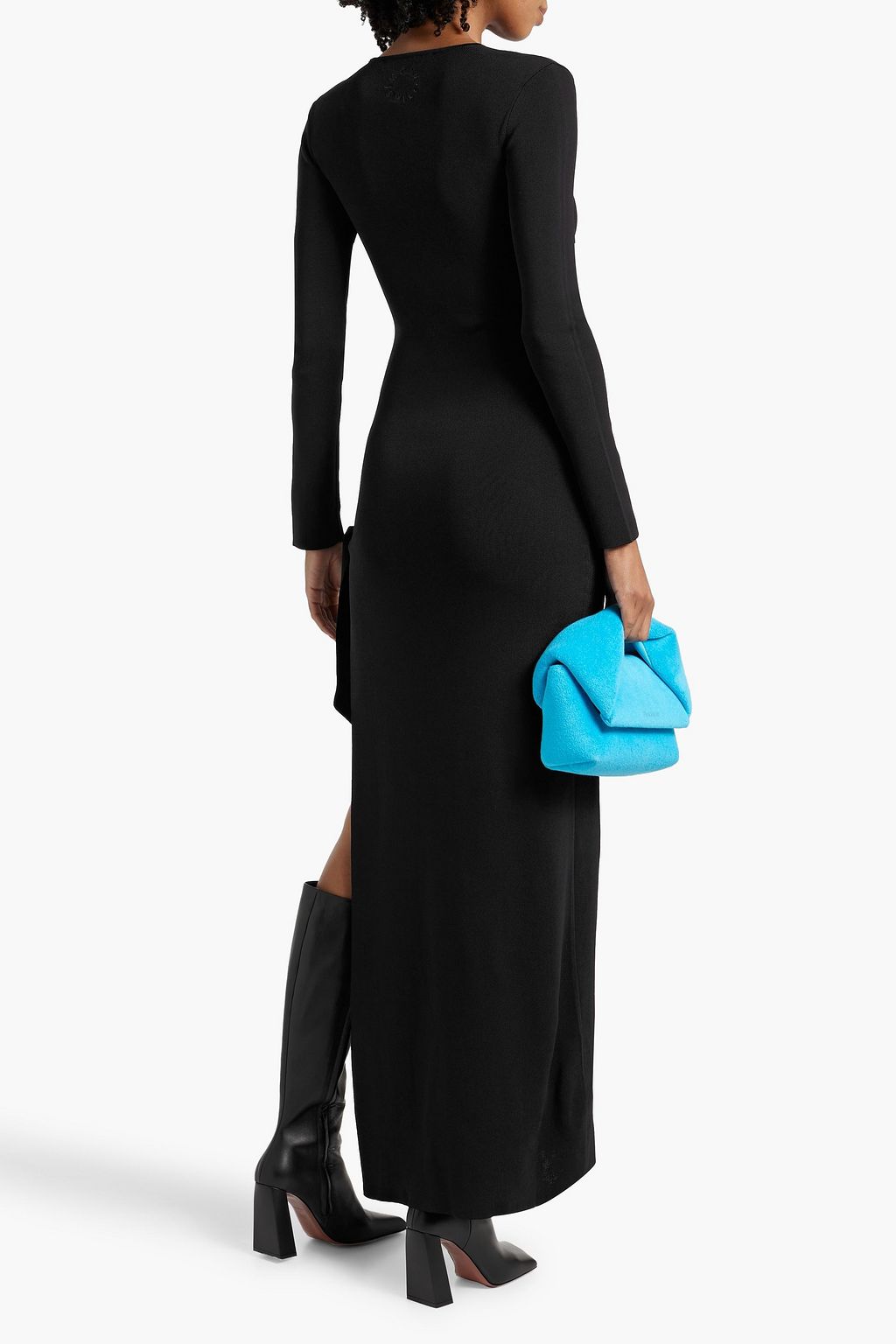 SIMON MILLER Junjo tie-detailed knitted maxi dress