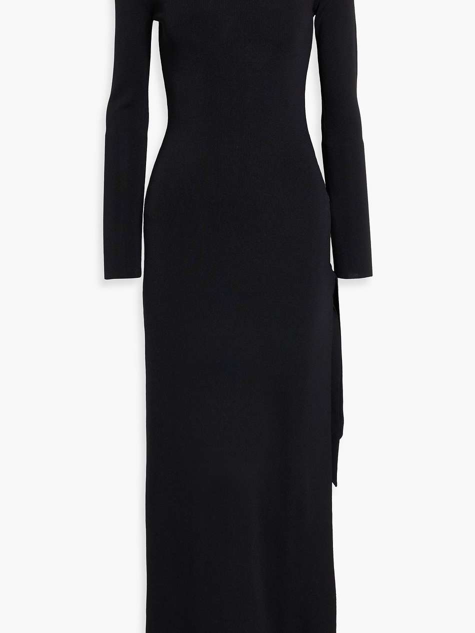 junjo tie-detailed knitted maxi dress