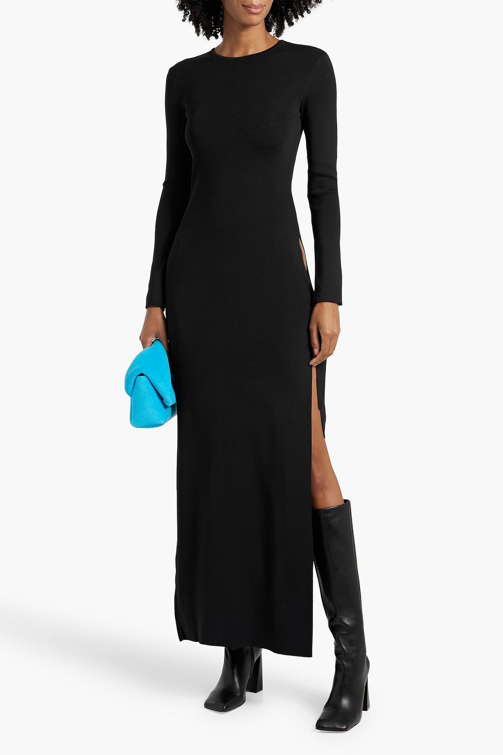 SIMON MILLER Junjo tie-detailed knitted maxi dress