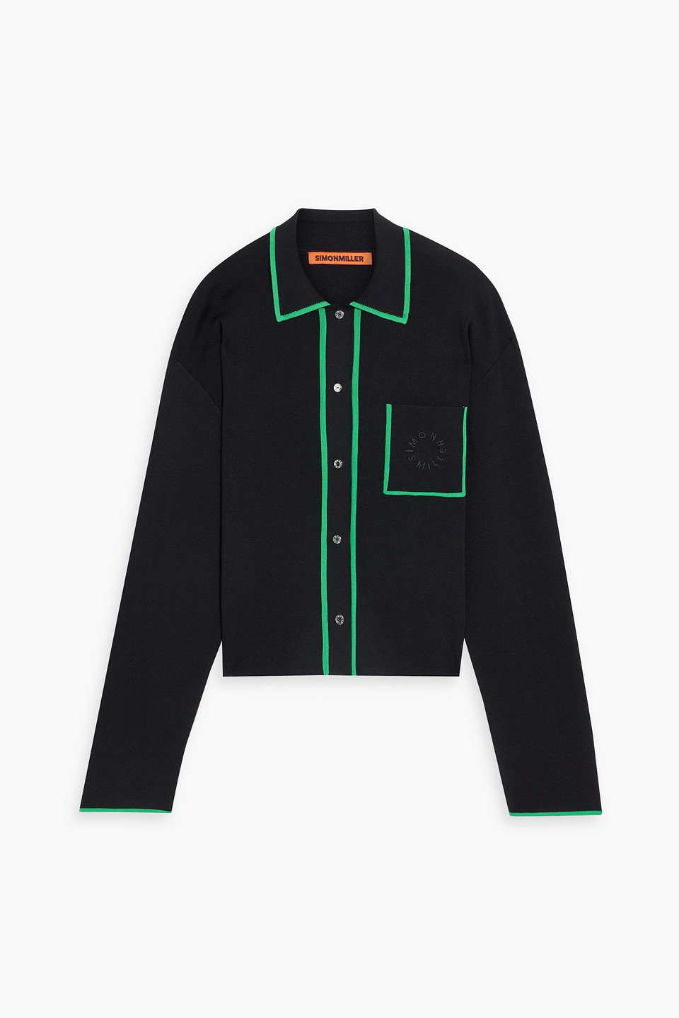 Simon Miller Blaz Stretch-knit Jacket In Black