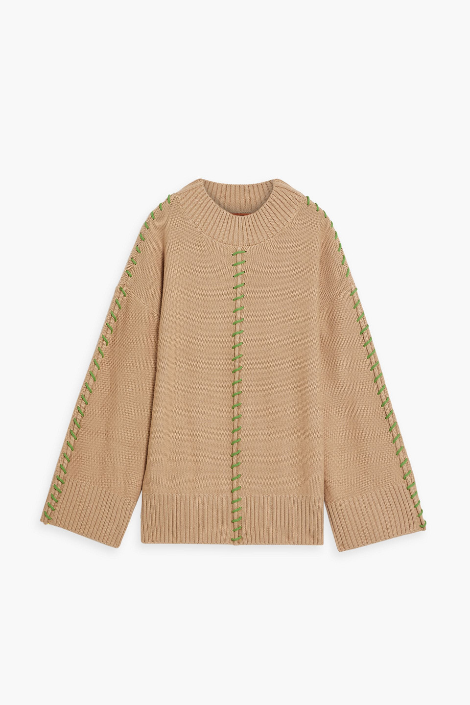 Simon Miller Leith Embroidered Knitted Sweater In Sand