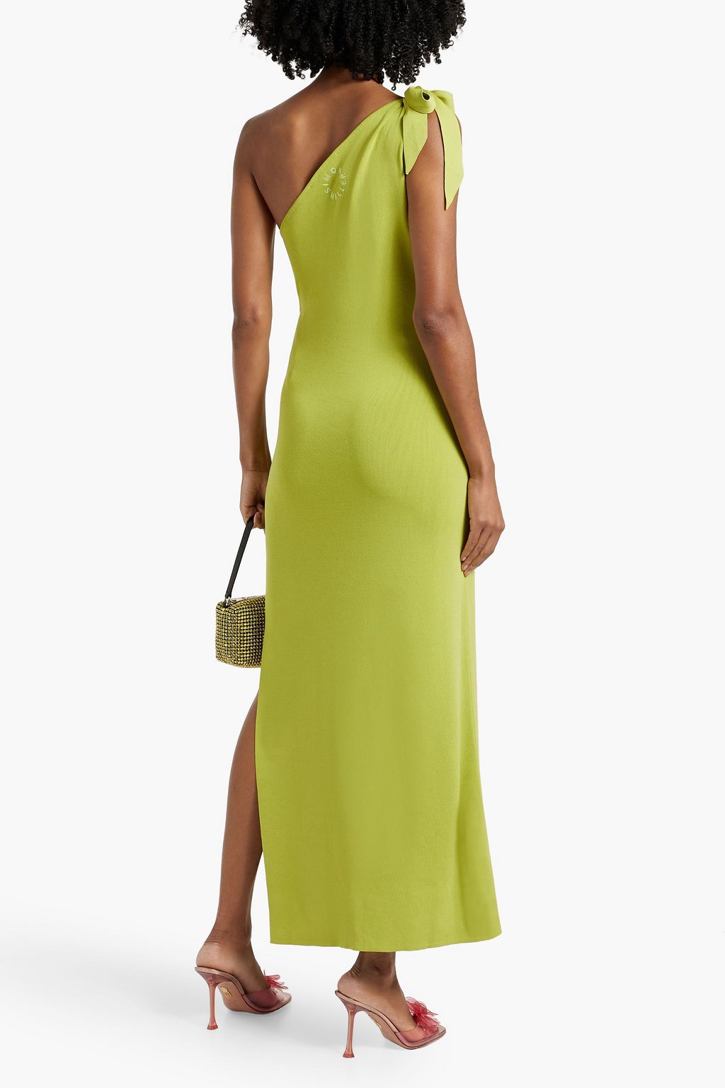 SIMON MILLER One-shoulder stretch-knit maxi dress