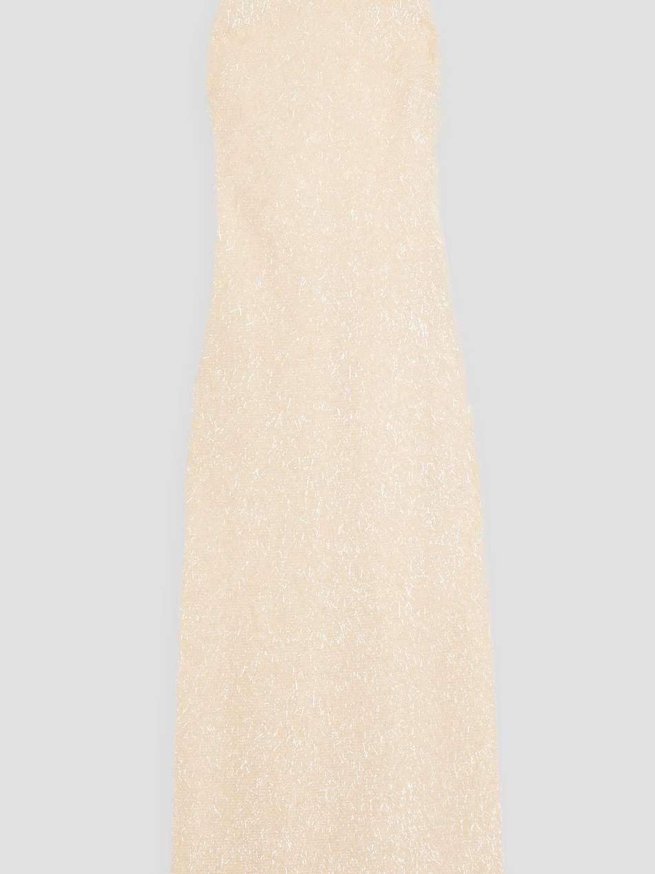 lash lou metallic knitted midi dress