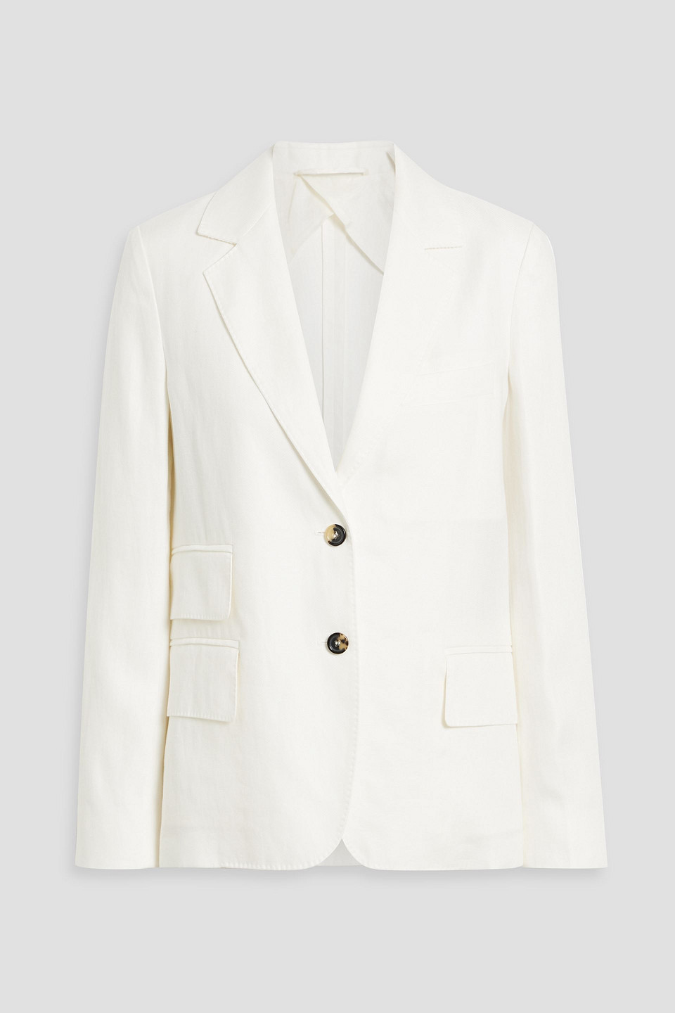 Max Mara Dimitri Single-breasted Linen Blazer In White