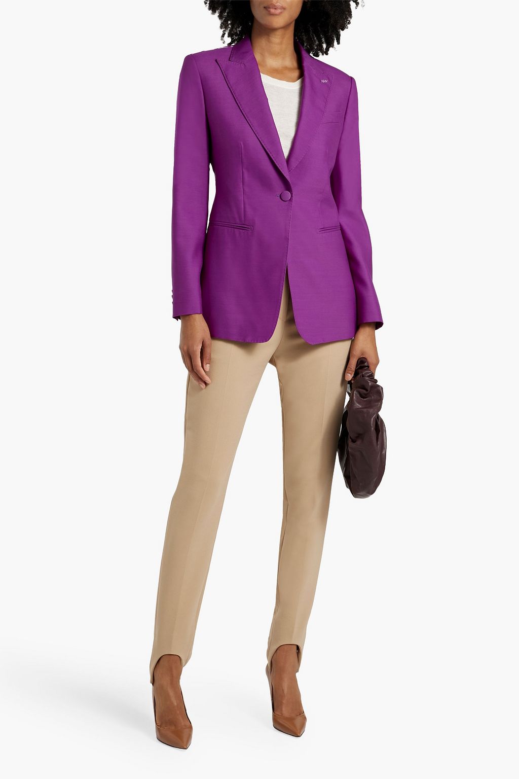 MAX MARA Wool and silk-blend blazer