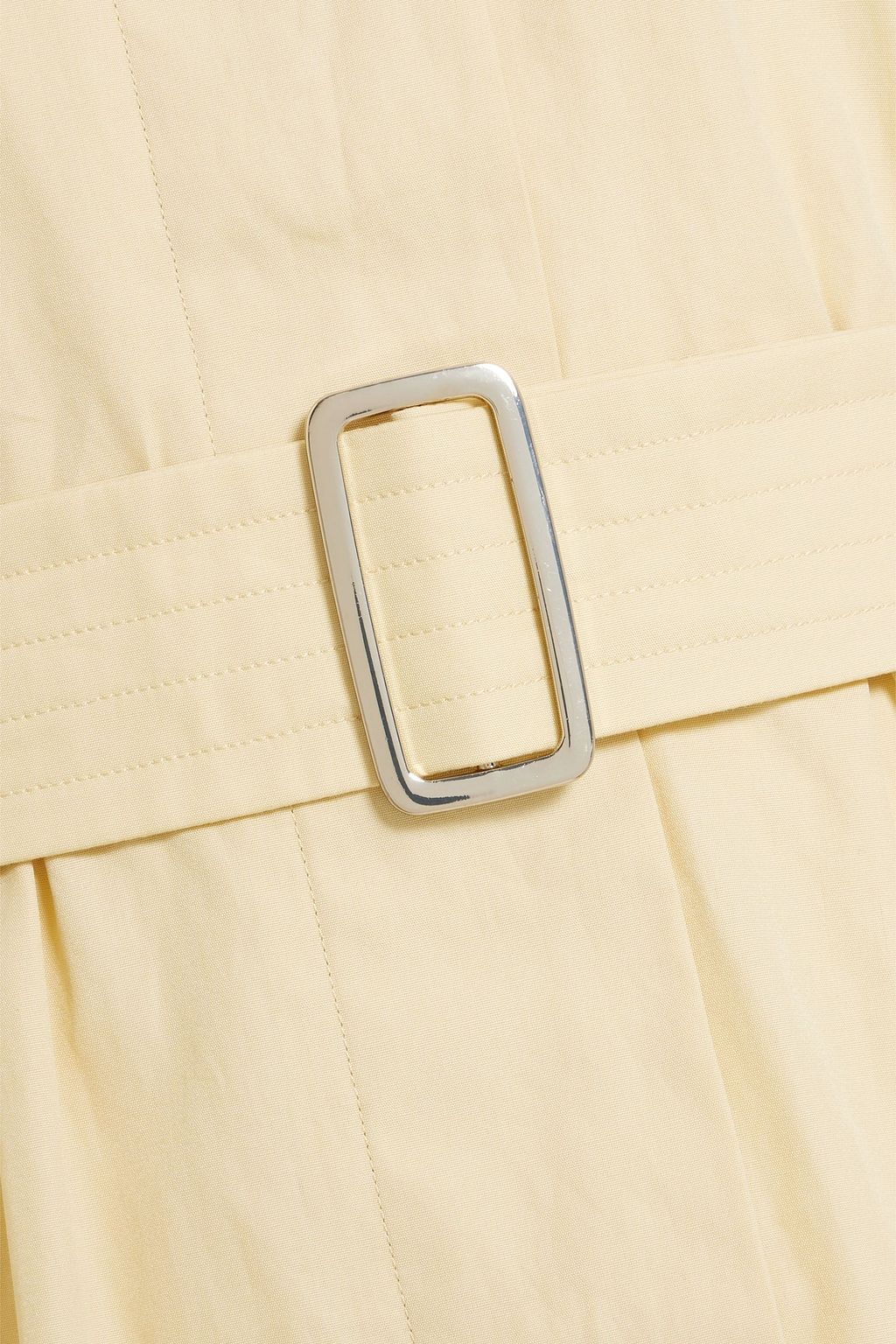 MAX MARA Belted gathered cotton-poplin mini shirt dress