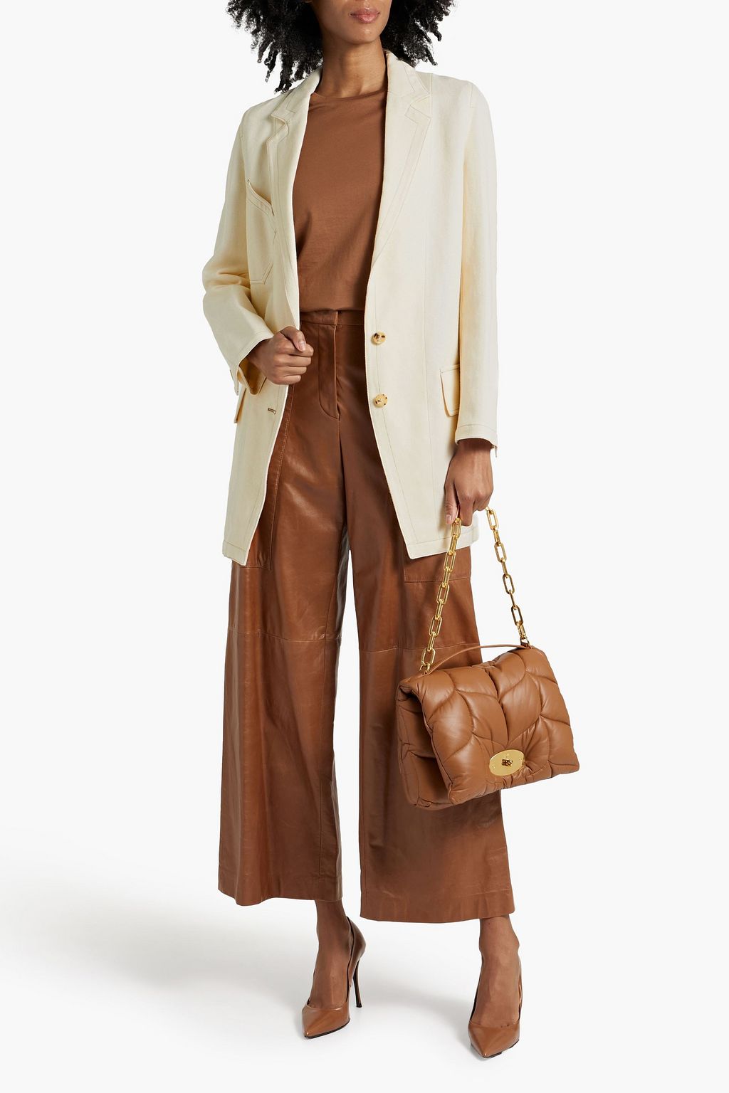 MAX MARA Cotton and linen-blend twill blazer