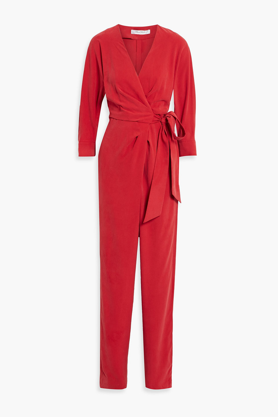 Max Mara Woman Jumpsuit Red Size 12 Silk In Red