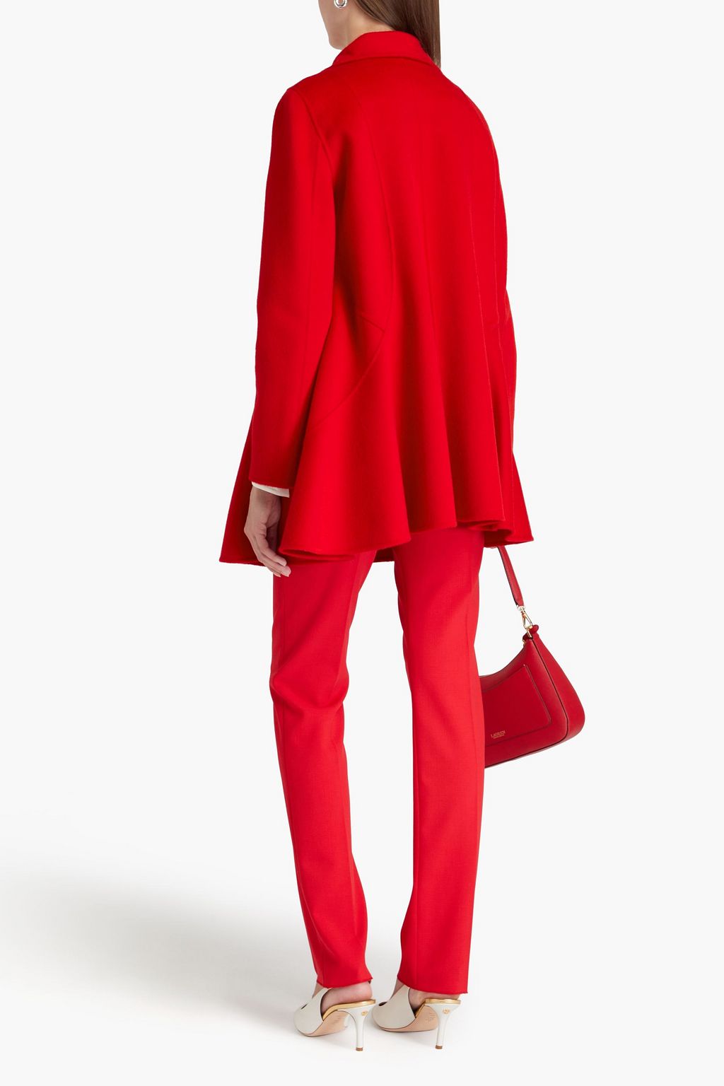 EMPORIO ARMANI معطف من الكشمير واللبّاد
