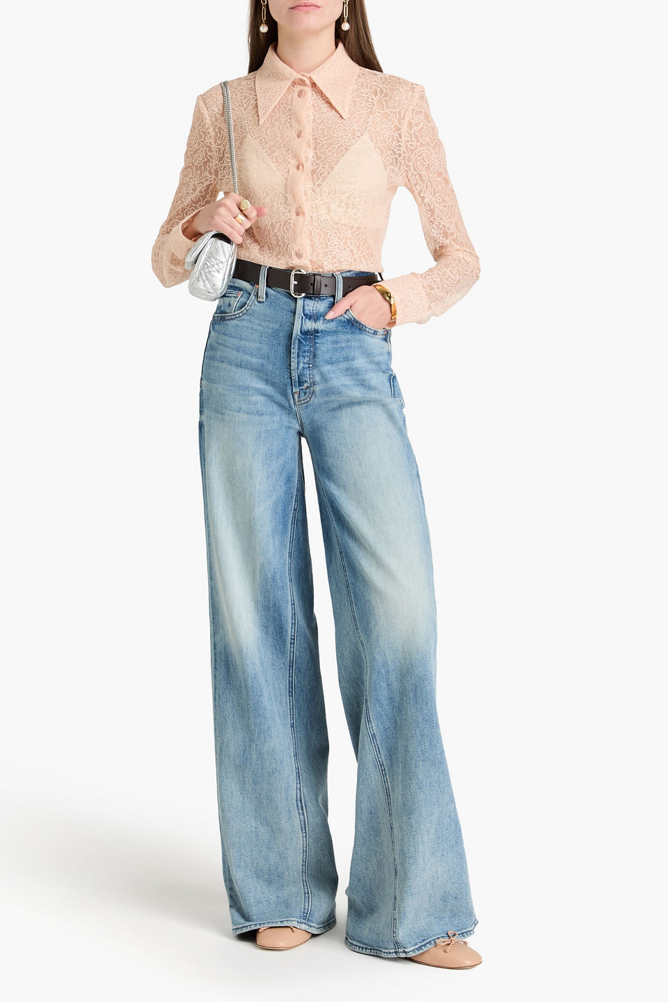 Philosophy Di Lorenzo Serafini Lace Shirt In Blush