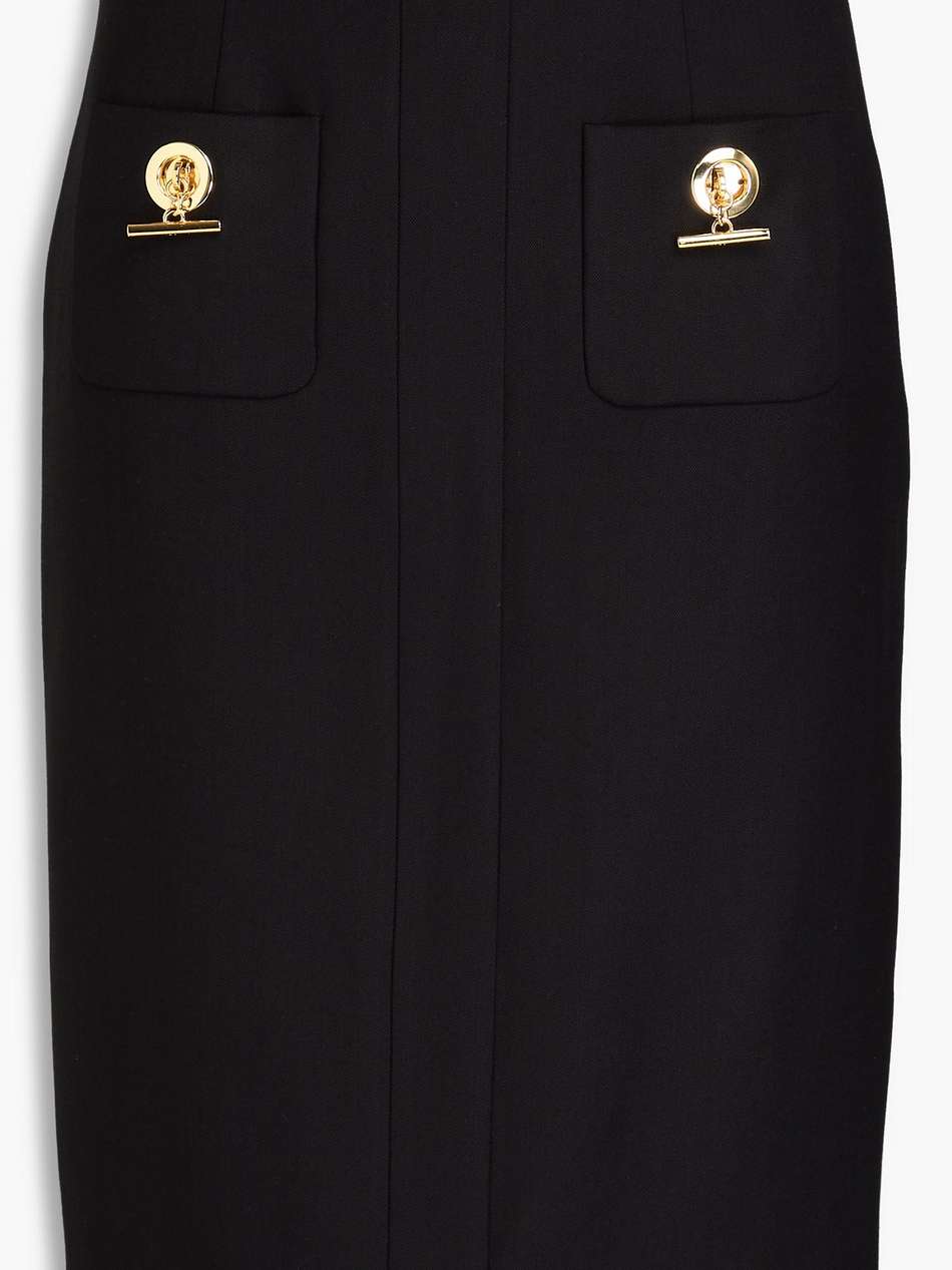 embellished grain de poudre pencil skirt