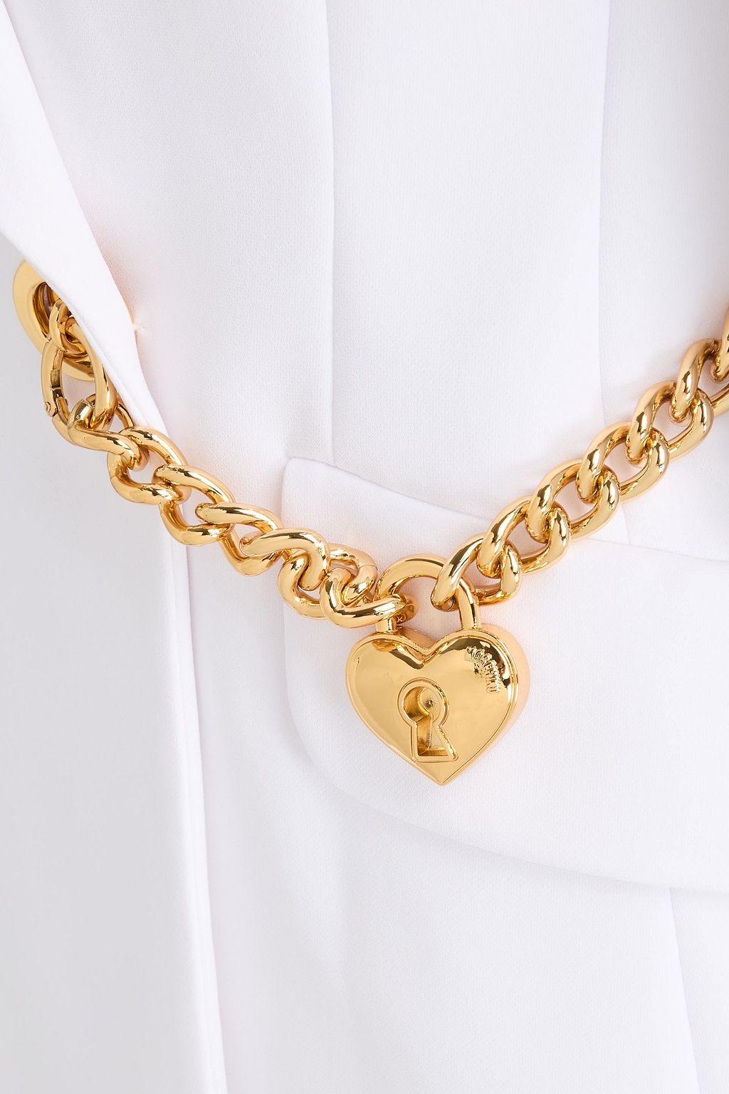 MOSCHINO بليزر من الكريب مزيّن بسلسلة