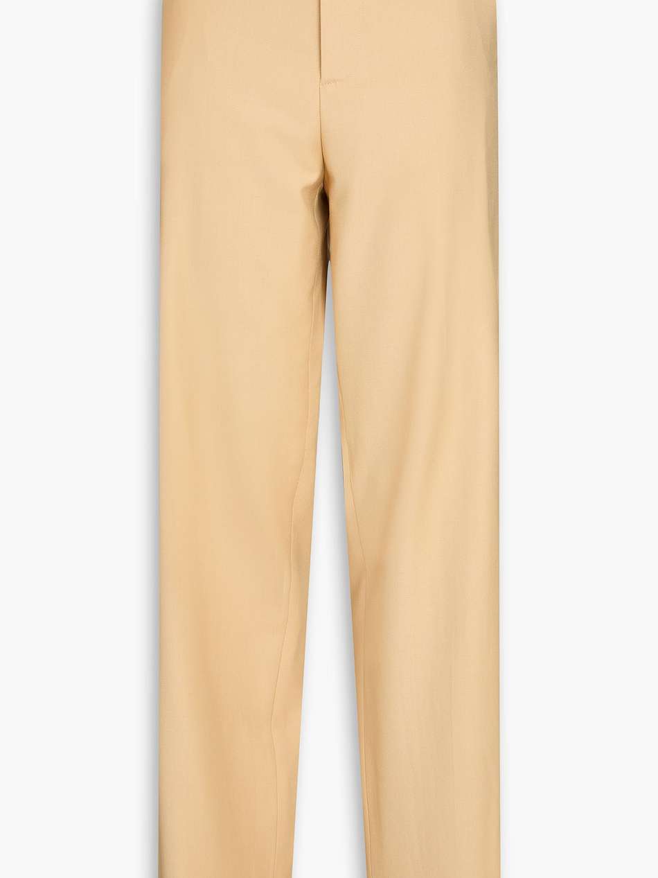 twill straight-leg pants