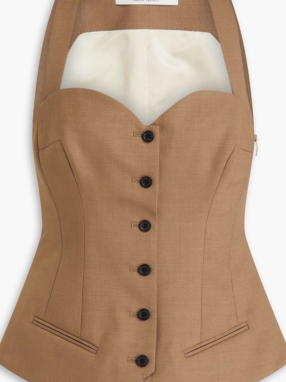 button-detailed woven top