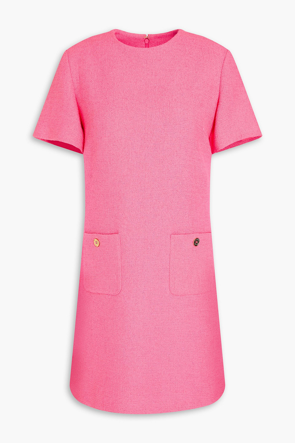 Moschino Cotton-blend Tweed Mini Dress In Bubblegum