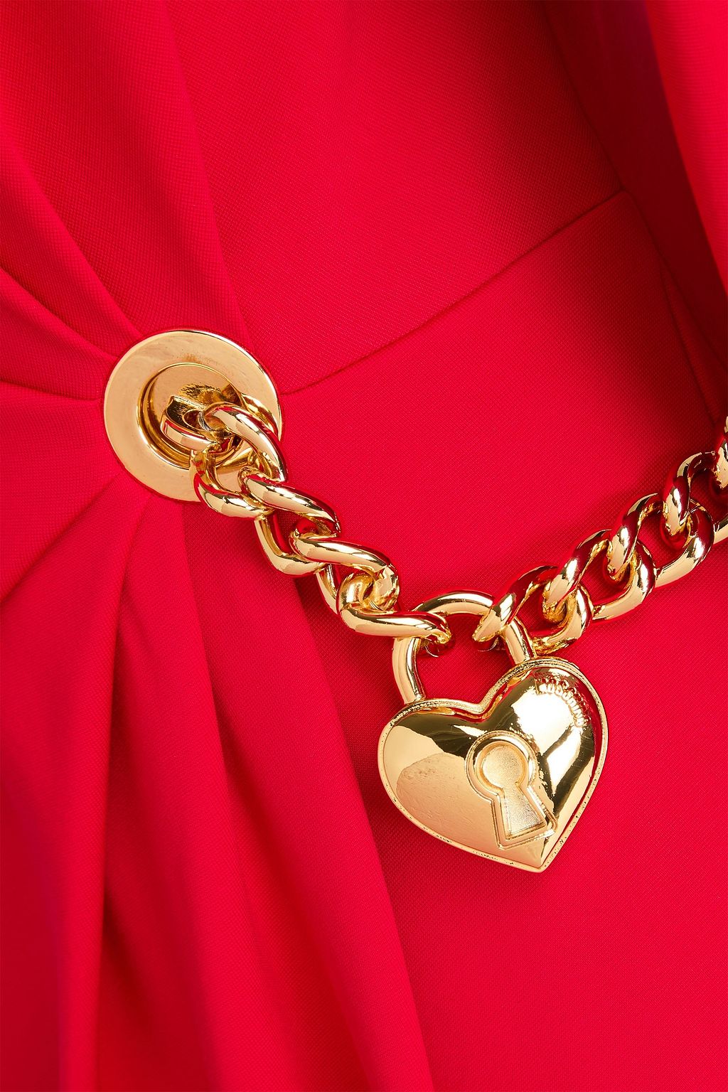 MOSCHINO فستان متوسط الطول من قماش بونتي مزركش