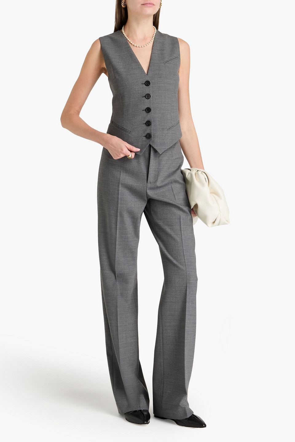 Shop Philosophy Di Lorenzo Serafini Woven Straight-leg Pants In Dark Gray
