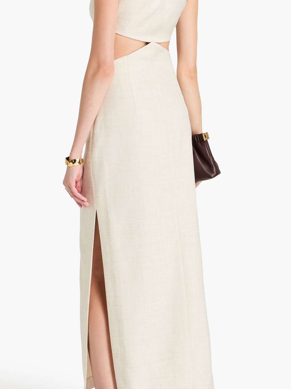 cutout woven maxi dress