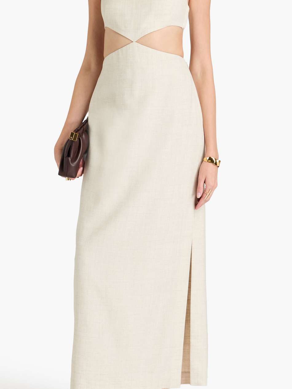 cutout woven maxi dress