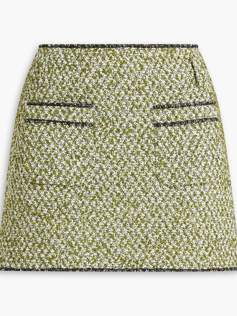 bouclé-tweed mini skirt