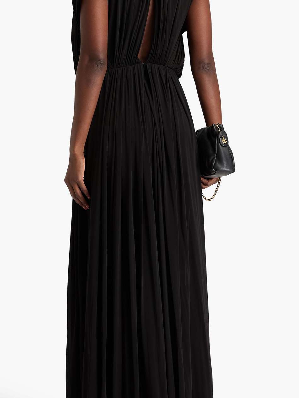 draped jersey maxi dress
