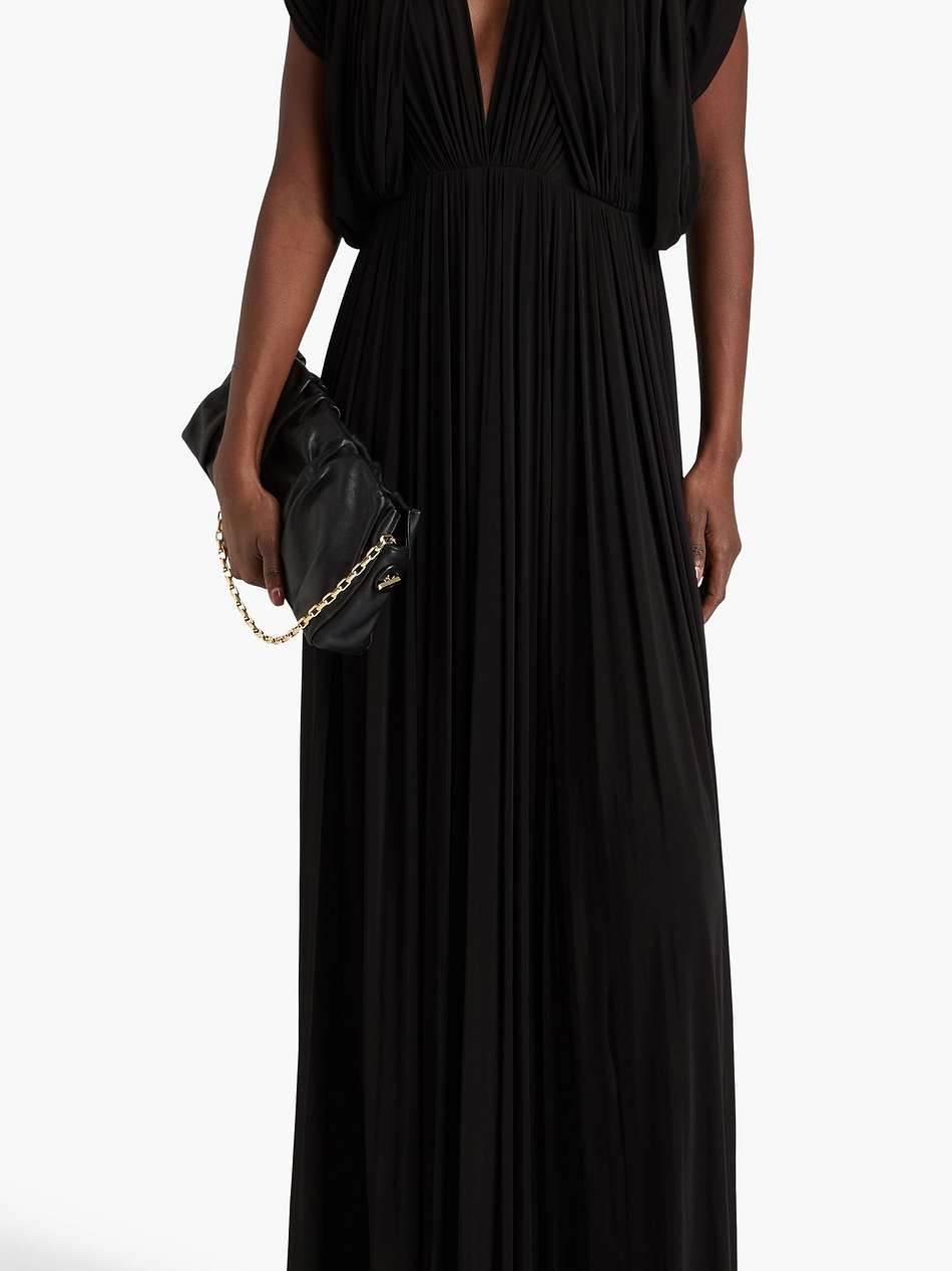 draped jersey maxi dress