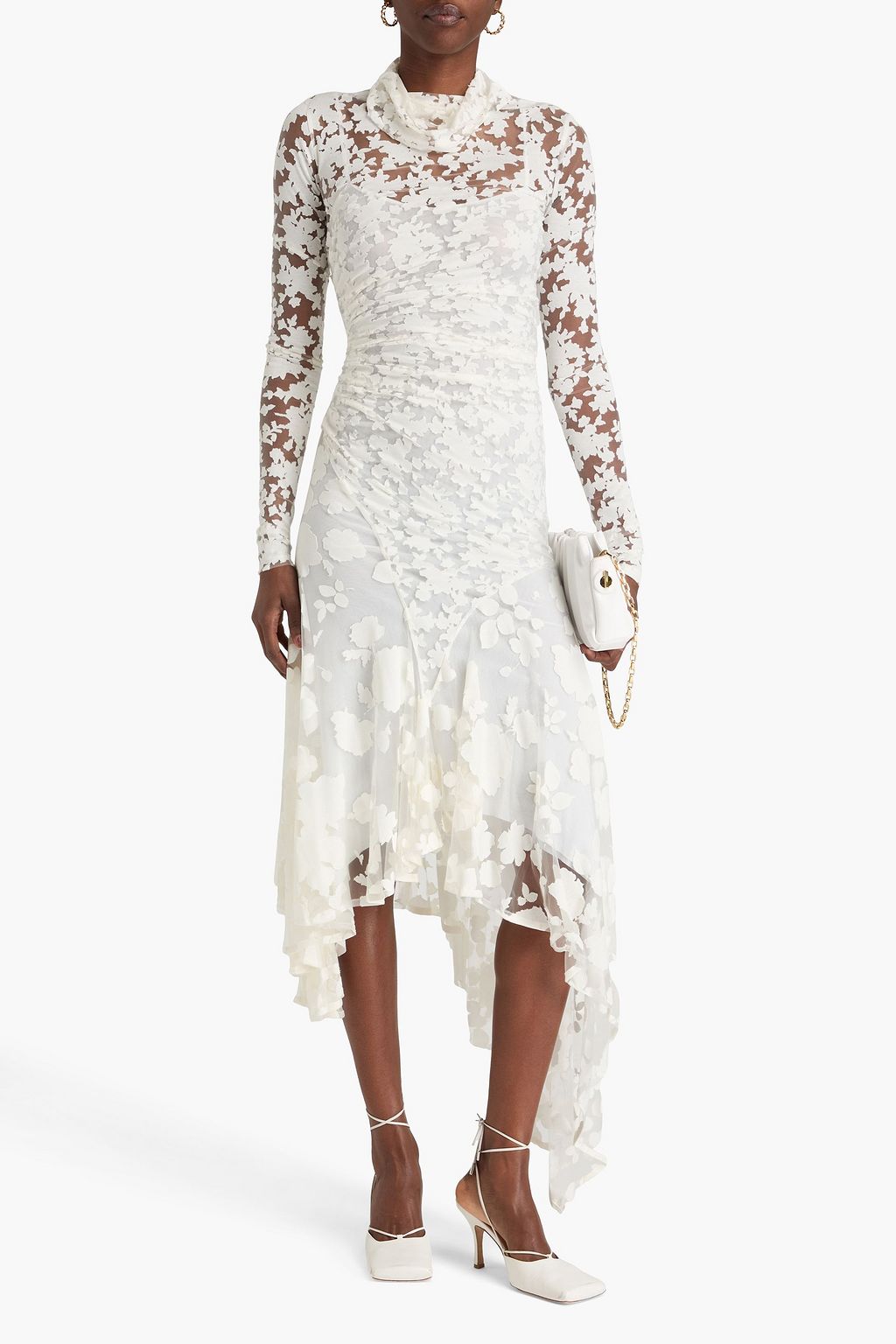 PHILOSOPHY DI LORENZO SERAFINI Burnout jersey maxi dress
