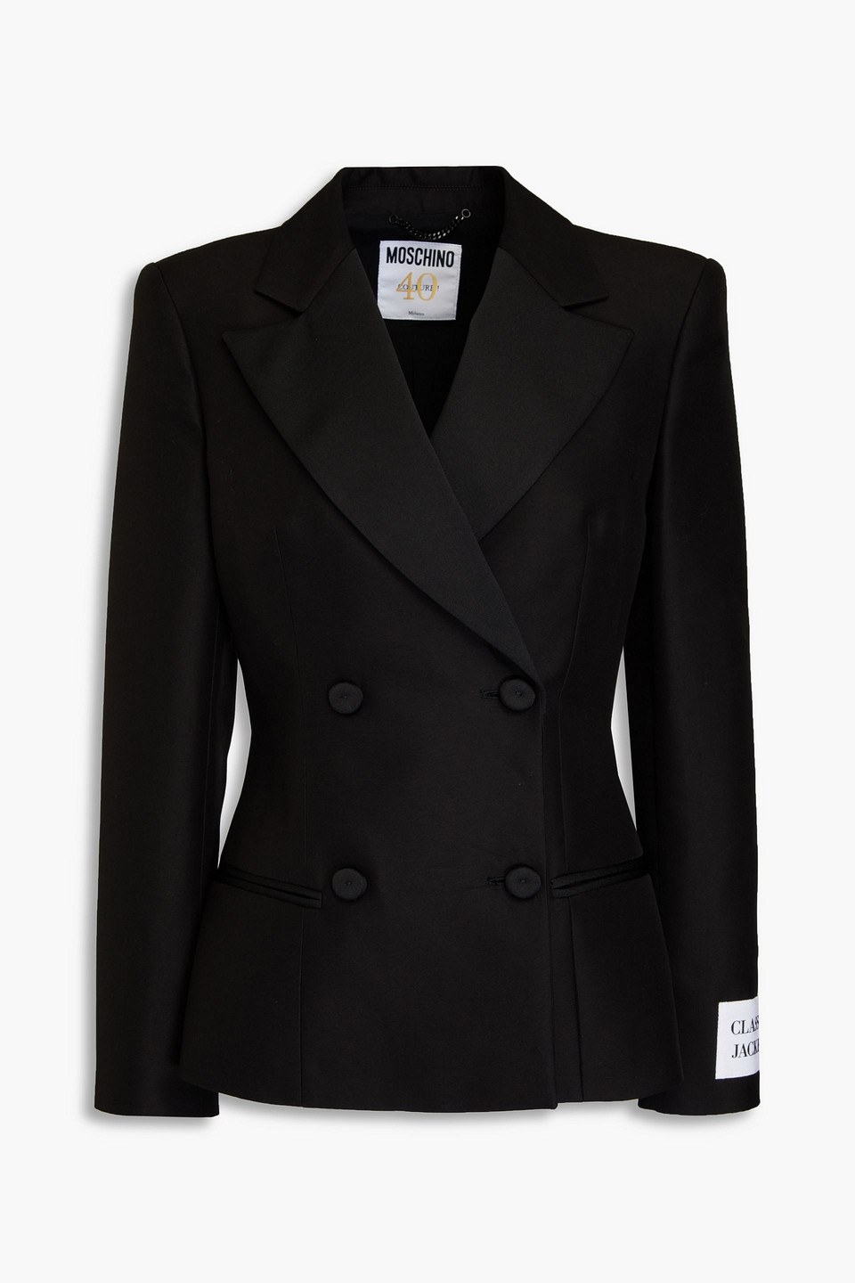 Moschino Crepe Blazer In Black
