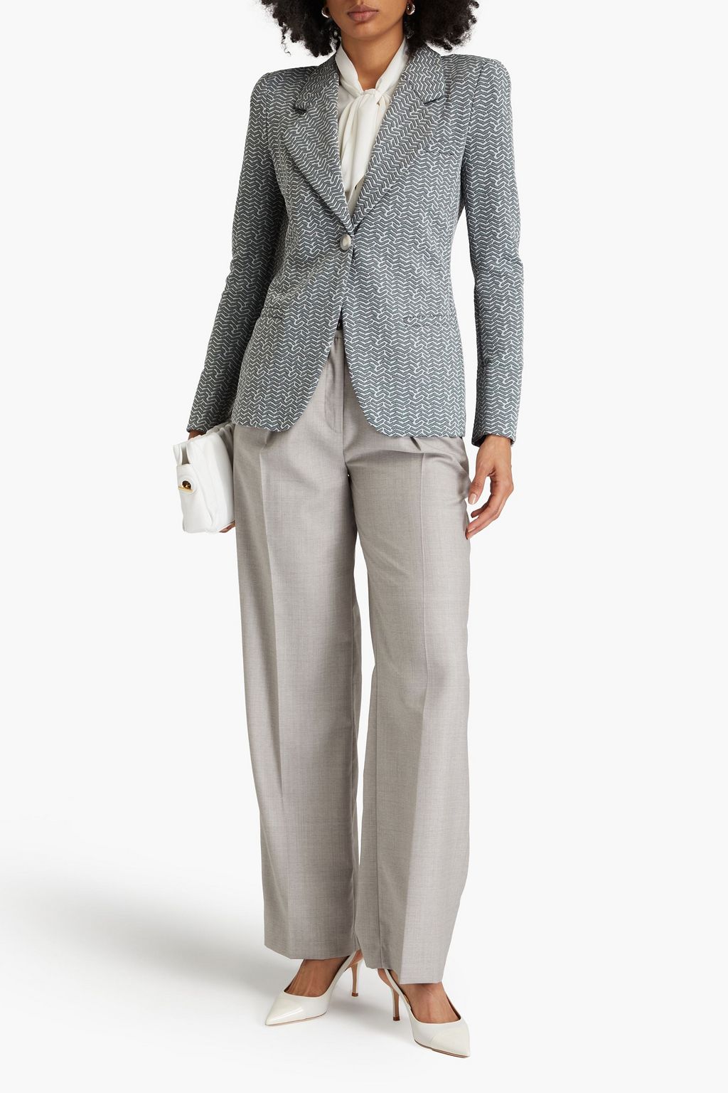 EMPORIO ARMANI بليزر من الجاكار