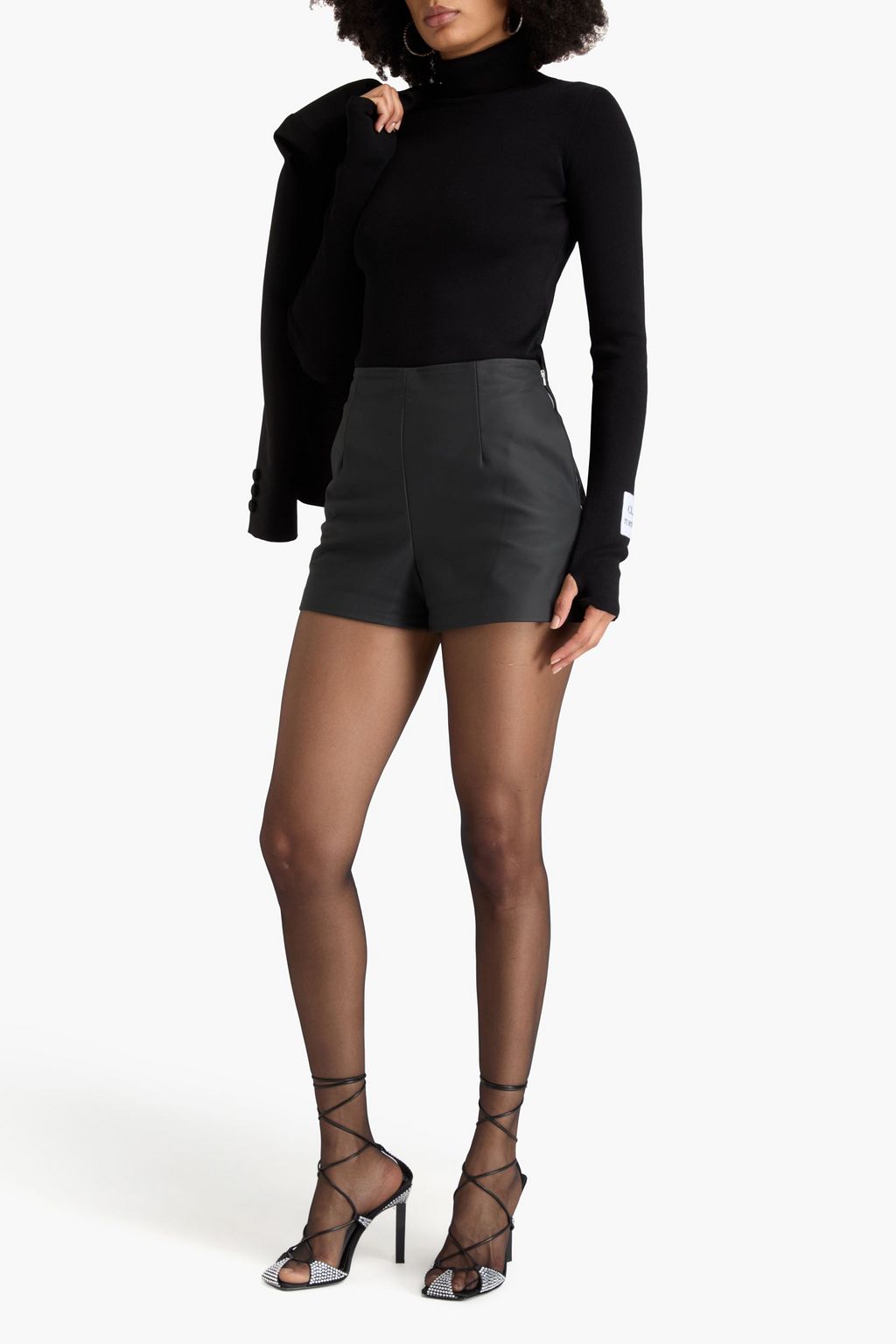 MOSCHINO شورت من الجلد