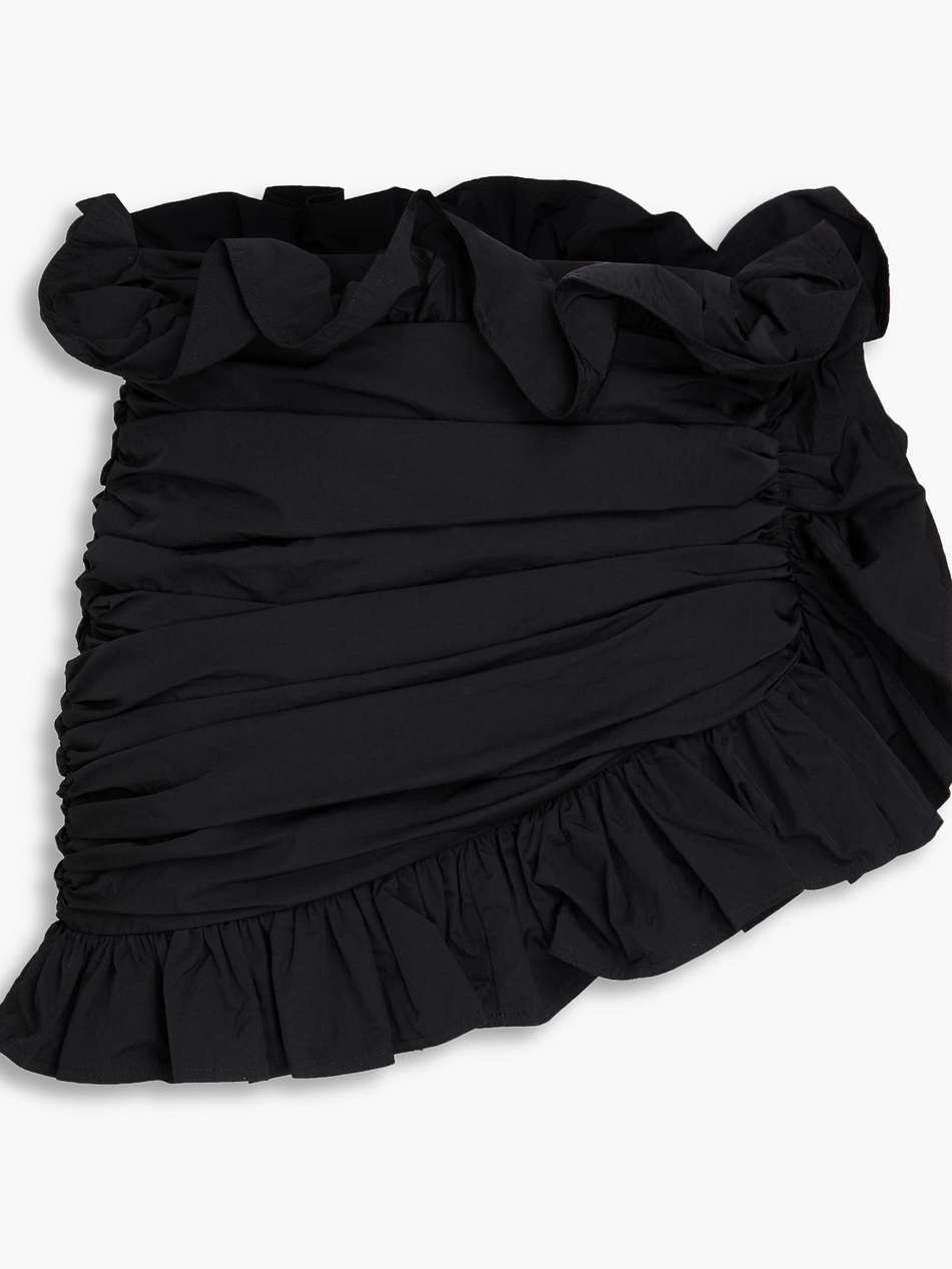 ruffled taffeta mini skirt