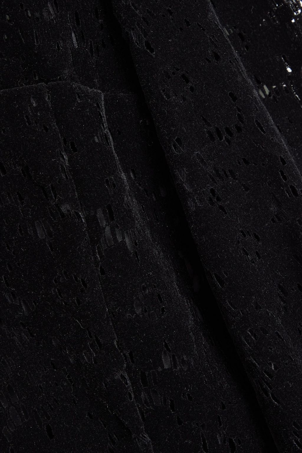 EMPORIO ARMANI 플록 디테일 마크라메 레이스 미니 드레스