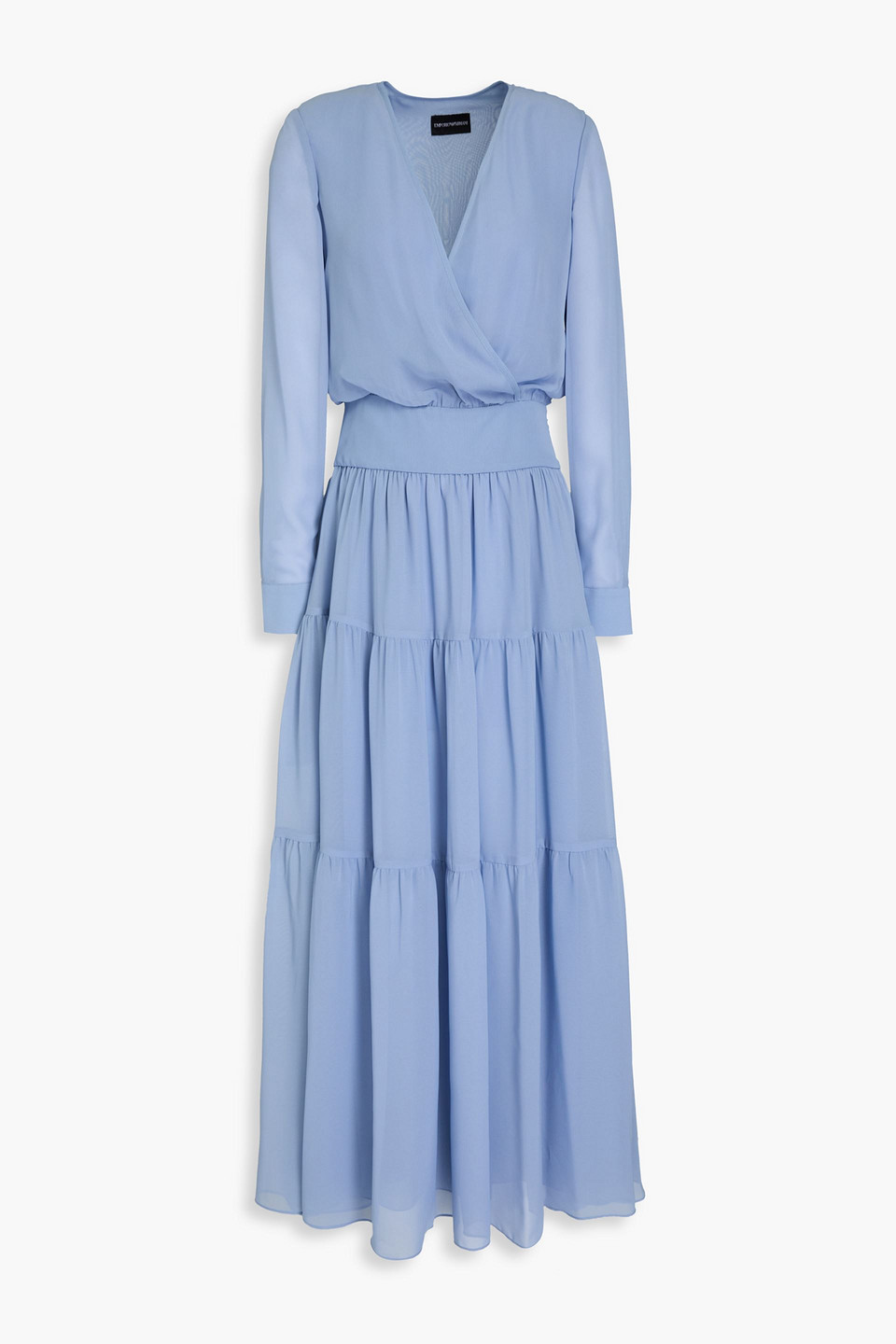 emporio armani blue dress Emporio Armani Grey/Blue Dress – Chic Consignment LLC main image 0