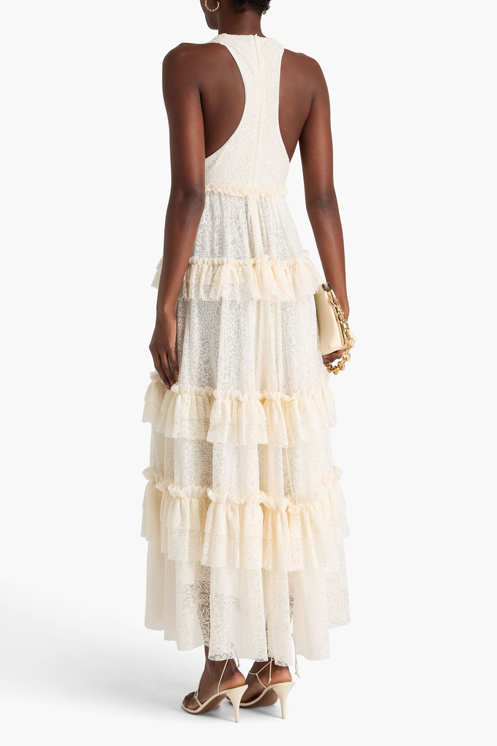 Philosophy di Lorenzo Serafini Ruffled lace maxi dress thumbnail
