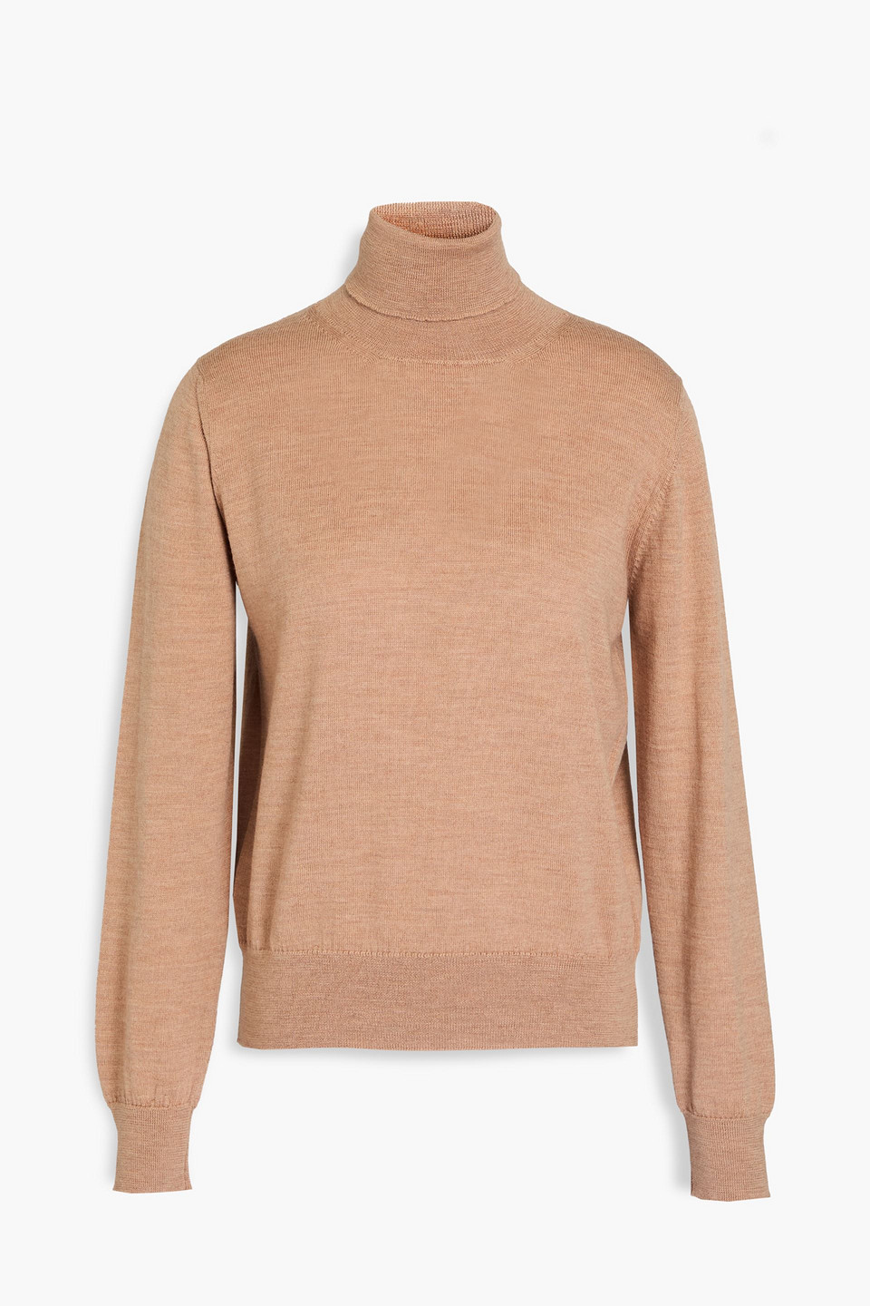 And-daughter Wool Turtleneck Jumper In Camel