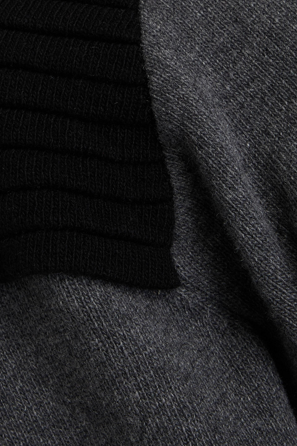 Fusalp Two-tone Wool And Cashmere-blend Turtleneck Sweater In Dark Gray