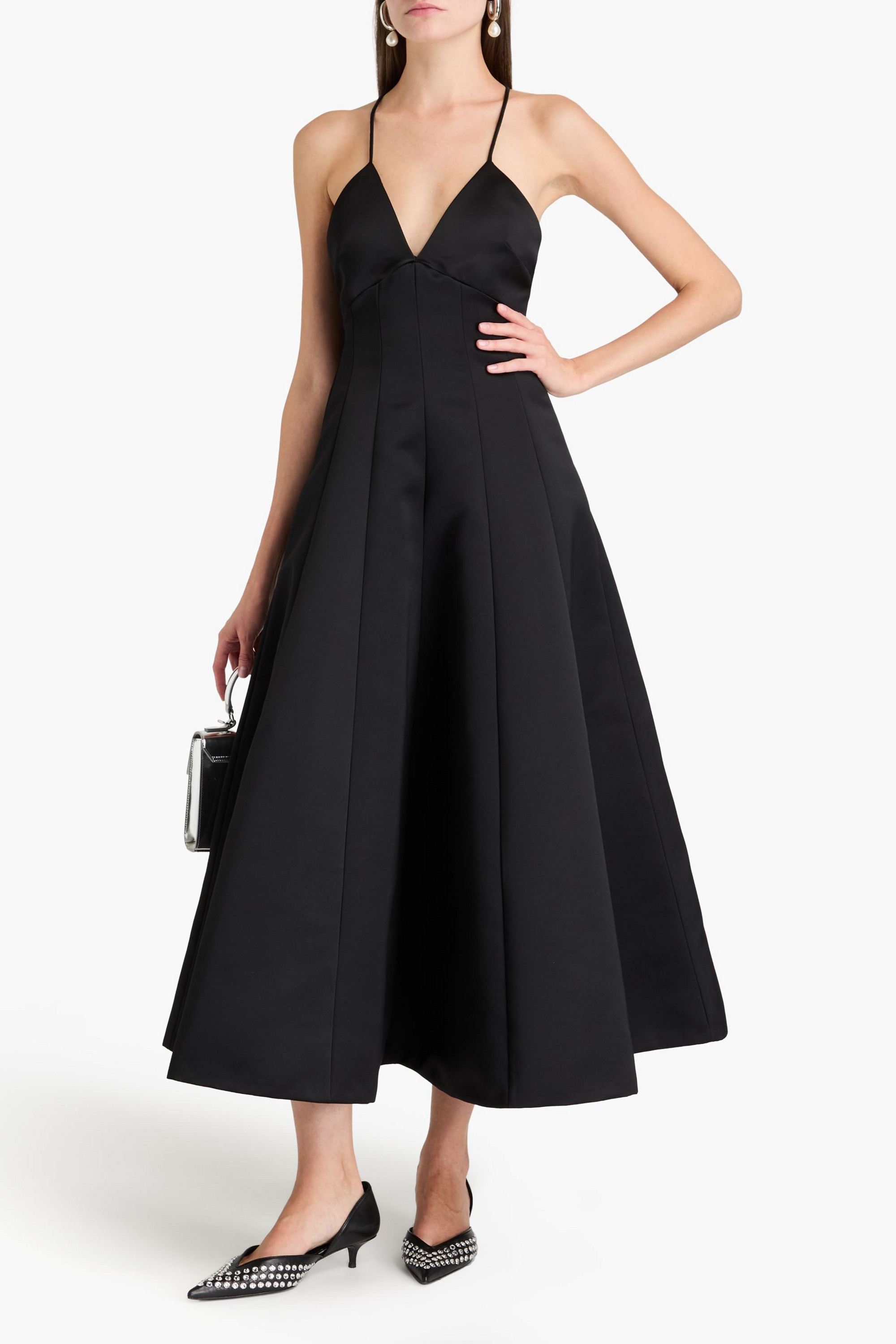 Philosophy di Lorenzo Serafini Pleated twill midi dress