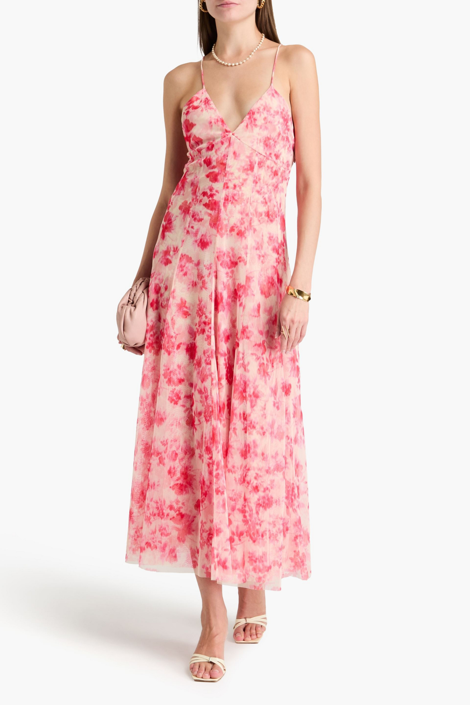 Philosophy di Lorenzo Serafini Printed tulle midi dress