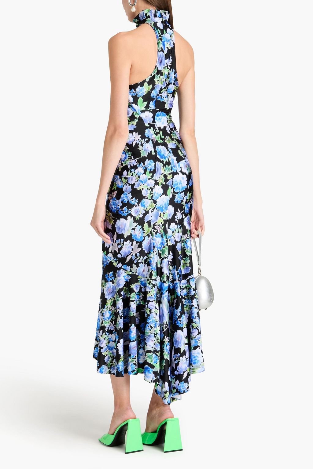 PHILOSOPHY DI LORENZO SERAFINI Ruffled floral-print jersey midi dress
