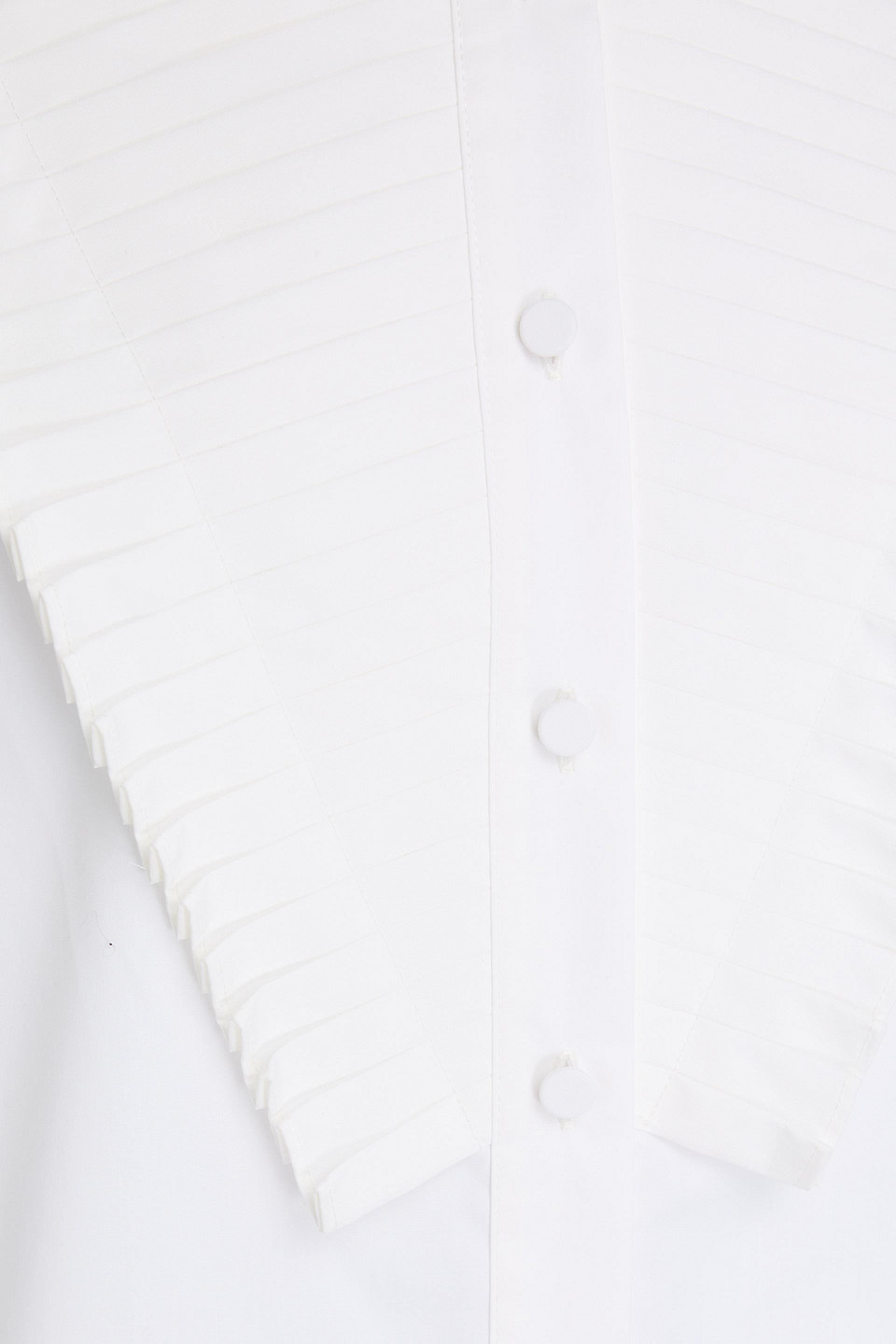 AREA PINTUCKED COTTON-BLEND POPLIN SHIRT