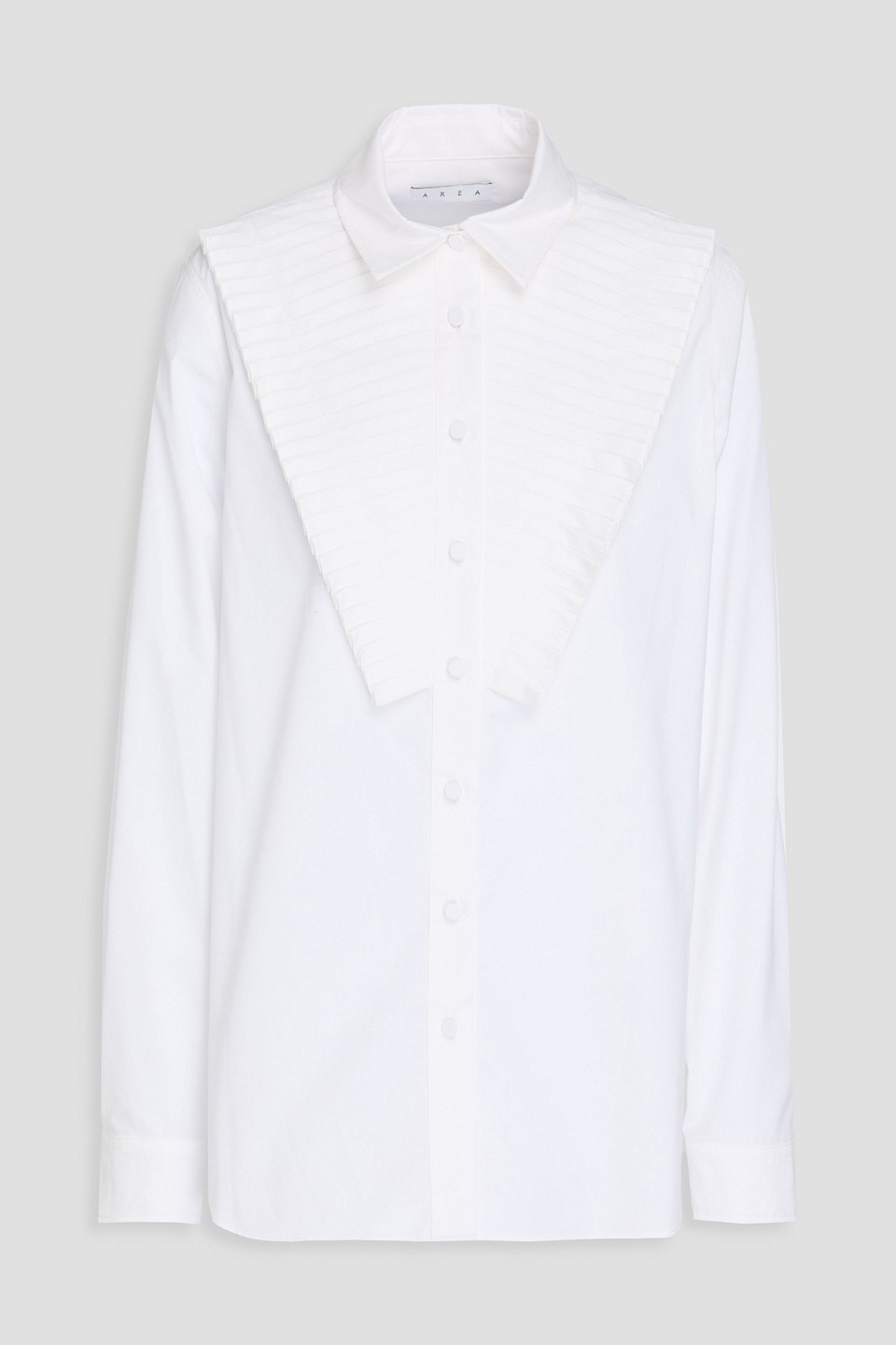 AREA - Pintucked cotton-blend poplin shirt - White - US 6