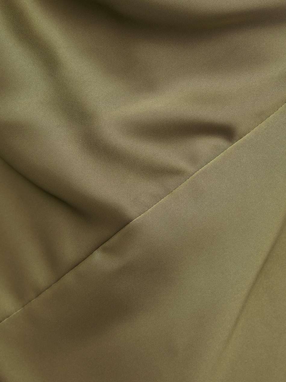 draped satin-twill maxi slip dress